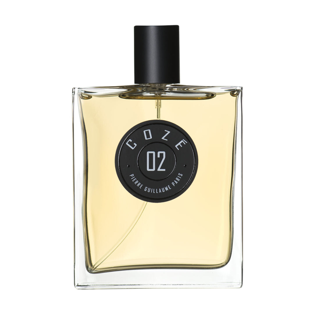 Perfume bottle labeled 'Coze 02' on a white background