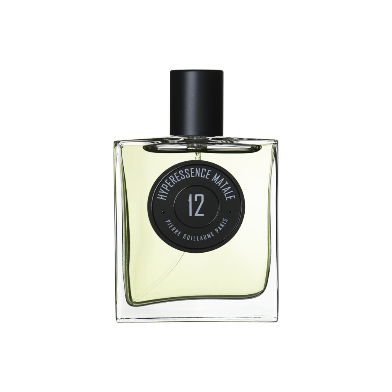 Perfume bottle labeled '12' on a white background